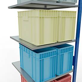 SCHULTE Lagertechnik - Stecksystem Anbauregal - 3000x 750x800 mm, Typ 150 kg