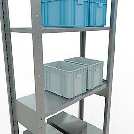 SCHULTE Lagertechnik - Stecksystem Grundregal - 2500 x 750 x 300 mm, Typ 150 kg