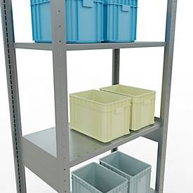 SCHULTE Lagertechnik - Stecksystem Grundregal - 2500 x 750 x 400 mm, Typ 150 kg
