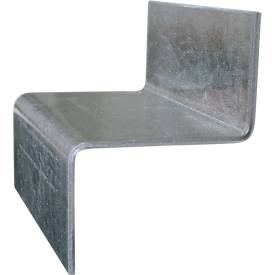 Schulte Lagertechnik Zentrierblech für Spanplatten-Ebenen, für Holmtiefe 50 mm und Plattenstärke 38mm, verzinkt 