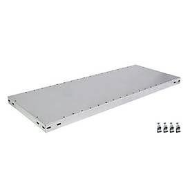 SCHULTE Lagertechnik Zusatz-Fachboden MULTIPlus 250, 1300x300 mm, 40 mm Kante, mit 4 Fachbodenträgern