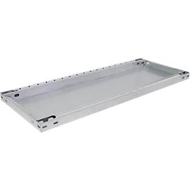 SCHULTE Lagertechnik Zusatz-Fachboden MULTIPlus 250, 1300x500 mm, 40 mm Kante, mit 4 Fachbodenträgern