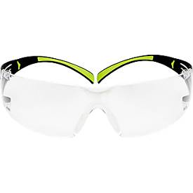 Schutzbrille 3M SecureFit 400, EN 166:2001, UVA/UVB/UVC-resistent, Bügeldruckverteilung, verstellbare Nasenpolster, beschichtet, Polycarbonatglas, klar