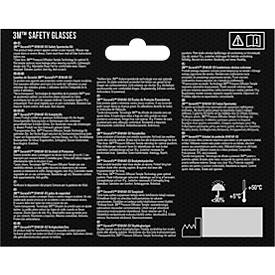 Schutzbrille 3M SecureFit 400, EN 166:2001, UVA/UVB/UVC-resistent, Bügeldruckverteilung, verstellbare Nasenpolster, beschichtet, Polycarbonatglas, klar