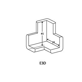 Schutzecke für Knuffi Eckschutzprofil Typ E, 3-schenkelig, Polyurethanschaum, schwarz