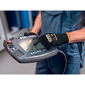 Schutzhandschuh Uvex athletic lite xt, 10 Paar, EN 388, Hitzeschutz bis 100°C, Touchscreen-tauglich, Mikroschaum-Beschichtung, schwarz, Größe 10