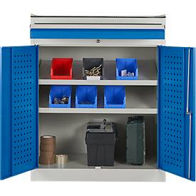 Schwerlastschrank, Stahlfeinblech, Maße B 950 x T 600 x H 1180 mm