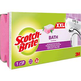 Scotch-Brite™ Badezimmerschwamm XXL, extragroß - für Fliesen/Glas/Chrom/Keramik - weich - kratzfest - L 47 x B 130 mm - Schaumstoff - pink-weiß - 1 Stück