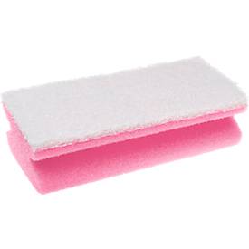 Scotch-Brite™ Badezimmerschwamm XXL, extragroß - für Fliesen/Glas/Chrom/Keramik - weich - kratzfest - L 47 x B 130 mm - Schaumstoff - pink-weiß - 1 Stück