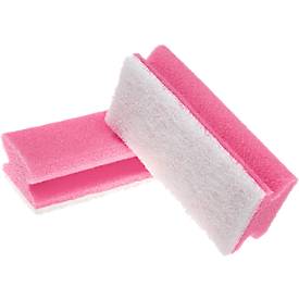Scotch-Brite™ Badezimmerschwamm XXL, extragroß - für Fliesen/Glas/Chrom/Keramik - weich - kratzfest - L 47 x B 130 mm - Schaumstoff - pink-weiß - 1 Stück