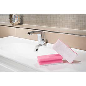 Scotch-Brite™ Badezimmerschwamm XXL, extragroß - für Fliesen/Glas/Chrom/Keramik - weich - kratzfest - L 47 x B 130 mm - Schaumstoff - pink-weiß - 1 Stück