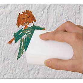 Scotch-Brite™ Schmutzradierer Magic Pad, gegen Buntstiftstriche/Fingerabdrücke/Kalkablagerungen/Rostflecken, chemikalienfrei, Schaumstoff, weiß, 6 Stück
