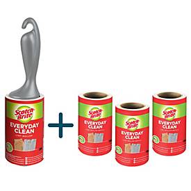 Scotch-Brite™ Sparset Fusselroller Everyday Clean, 30 Blatt + 3 Ersatzrollen, je 56 Blatt 