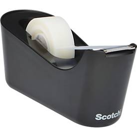 Scotch™ Klebeband-Abroller C18, Schwarz + Scotch® Magic™ Unsichtbares Klebeband, 19 mm x 33 m, incl. 1 Rolle