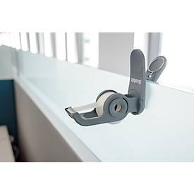 Scotch® Klebebandabroller Clip'n Twist C19-Clip-CG, für Rollen L 33 m x B 19 mm, inkl. 1 Rolle Scotch® Magic™ Klebeband, dunkelgrau