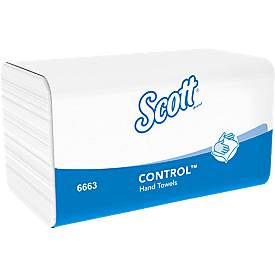 Scott®-Control Handtücher Interfold 6663, V-Faltung, 15 Packungen á 212 Papierhandtücher, insges. 3180 Tücher, weiß