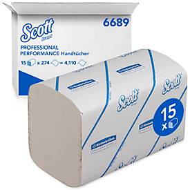 Scott® Papierhandtücher Performance 6689, Größe S, 1-lagig, 15 Packungen á 274 Tücher, weiß
