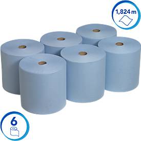 Scott® Rollenpapiertücher 6668, reißfest, 1-lagig, 6 Rollen á 304 m, blau