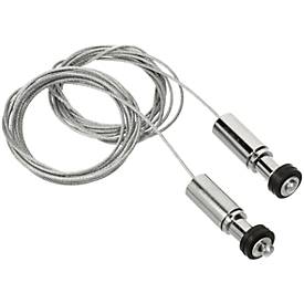 Seilabhänge-Set für LED-Decken-/Pendelleuchten Office, aus Stahl, 2000 mm lang
