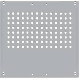 Seitenblende, f. Arbeitstische Universal Spezial/Ergo, f. Tiefe 800 mm, B 592 x H 628, alusilber RAL 9006