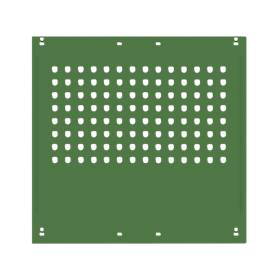 Seitenblende, f. Arbeitstische Universal Spezial/Ergo, f. Tiefe 800 mm, B 592 x H 628, resedagrün RAL 6011
