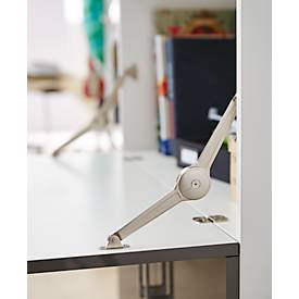 Sekretär, ideal für das Home Office, ausklappbare Schreibfläche, 2 Fächer hinter Flügeltüren, Lenkrollen, Holz, B 900 x T 450 x H 1200 mm, weiß/weiß