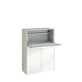 Sekretär Nizza, Glaskorpus und -fronten, Kabeldurchlass, B 800 mm