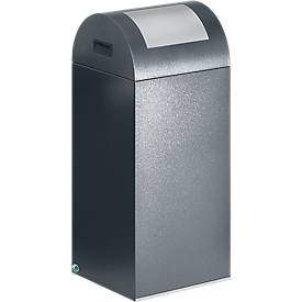 Selbstlöschende Wertstoff-Abfallsammler 55R, antiksilber/silber