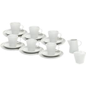 Service à café Solea, blanc, porcelaine, 20 p.
