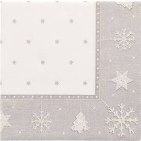 Servietten Papstar 'ROYAL Collection', 20 Stück, 1/4-Falz, 400 x 400 mm, silber