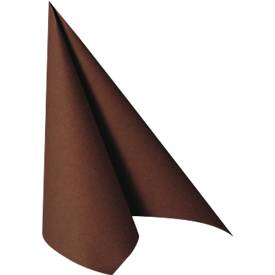 Servietten Papstar Royal Collection, 5 x 50 Stück, 1/4-Falz, Stoffoptik, 400 x 400 mm, Papier, braun