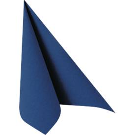 Servietten Papstar Royal Collection, 5 x 50 Stück, 1/4-Falz, Stoffoptik, 400 x 400 mm, Papier, dunkelblau