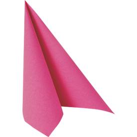 Servietten Papstar Royal Collection, 5 x 50 Stück, 1/4-Falz, Stoffoptik, 400 x 400 mm, Papier, fuchsia