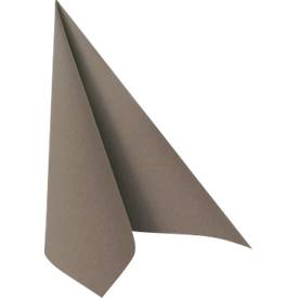 Servietten Papstar Royal Collection, 5 x 50 Stück, 1/4-Falz, Stoffoptik, 400 x 400 mm, Papier, grau