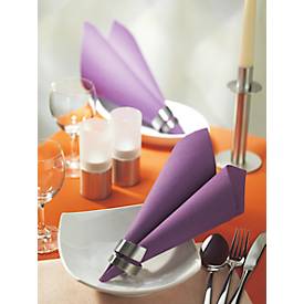 Servietten Papstar Royal Collection, 5 x 50 Stück, 1/4-Falz, Stoffoptik, 400 x 400 mm, Papier, lila