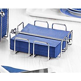 Serviettenhalter WIRE, für ca. 50 Servietten im Format 330 x 330 mm, L 190 x B 190 x H 65 mm, Edelstahl verchromt