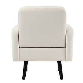 Sessel meet by Paperflow LISBOA desinfektionsmittelbeständiger Kunstlederbezug weiß, Fußgestell schwarz, B 710 x T 815 x H 830 mm