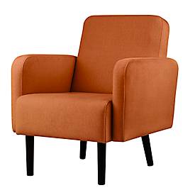 Sessel meet by Paperflow LISBOA, Stoffbezug braun, Fußgestell schwarz, B 710 x T 815 x H 830 mm