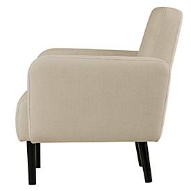 Sessel meet by Paperflow LISBOA, Stoffbezug elfenbeinfarben, Fußgestell schwarz, B 710 x T 815 x H 830 mm