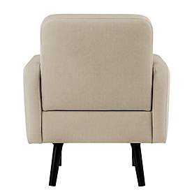 Sessel meet by Paperflow LISBOA, Stoffbezug elfenbeinfarben, Fußgestell schwarz, B 710 x T 815 x H 830 mm