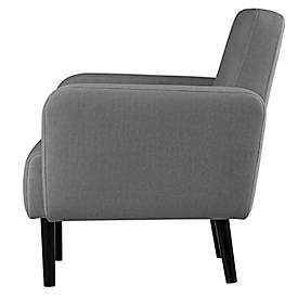 Sessel meet by Paperflow LISBOA Stoffbezug grau, Fußgestell schwarz, B 710 x T 815 x H 830 mm