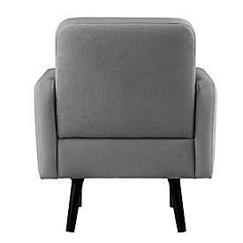 Sessel meet by Paperflow LISBOA Stoffbezug grau, Fußgestell schwarz, B 710 x T 815 x H 830 mm