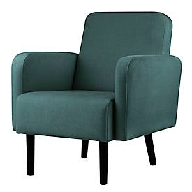 Sessel meet by Paperflow LISBOA, Stoffbezug grün, Fußgestell schwarz, B 710 x T 815 x H 830 mm