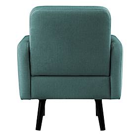 Sessel meet by Paperflow LISBOA, Stoffbezug grün, Fußgestell schwarz, B 710 x T 815 x H 830 mm