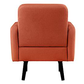 Sessel meet by Paperflow LISBOA, Stoffbezug rostfarben, Fußgestell schwarz, B 710 x T 815 x H 830 mm