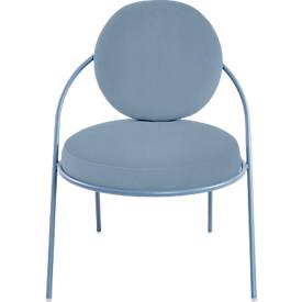 Sessel meet by Paperflow Saturne, B 700 x T 730 x H 880 mm, Kunstleder, Blau/Blau