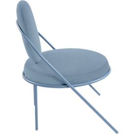 Sessel meet by Paperflow Saturne, B 700 x T 730 x H 880 mm, Kunstleder, Blau/Blau