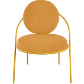 Sessel meet by Paperflow Saturne, B 700 x T 730 x H 880 mm, Kunstleder, Safran/Safran