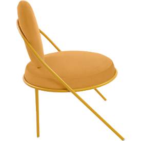 Sessel meet by Paperflow Saturne, B 700 x T 730 x H 880 mm, Kunstleder, Safran/Safran