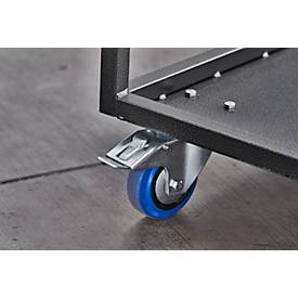 Setangebot 1 Transportwagen und 5 Stehtische, klappbare Tische